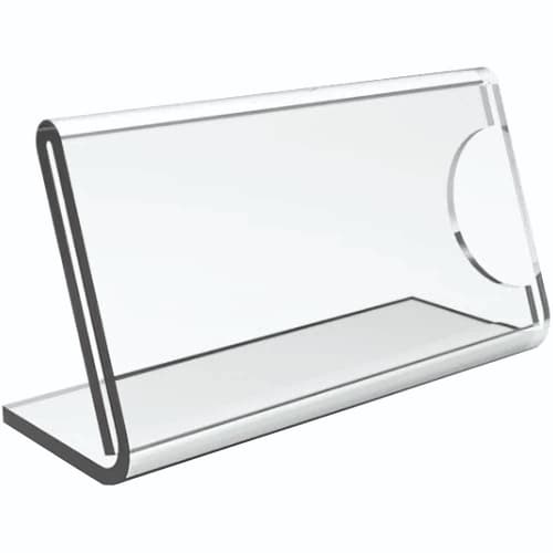 Kit 10 Display Acrílico Porta Preço Etiqueta Expositor Buffet Vitrine