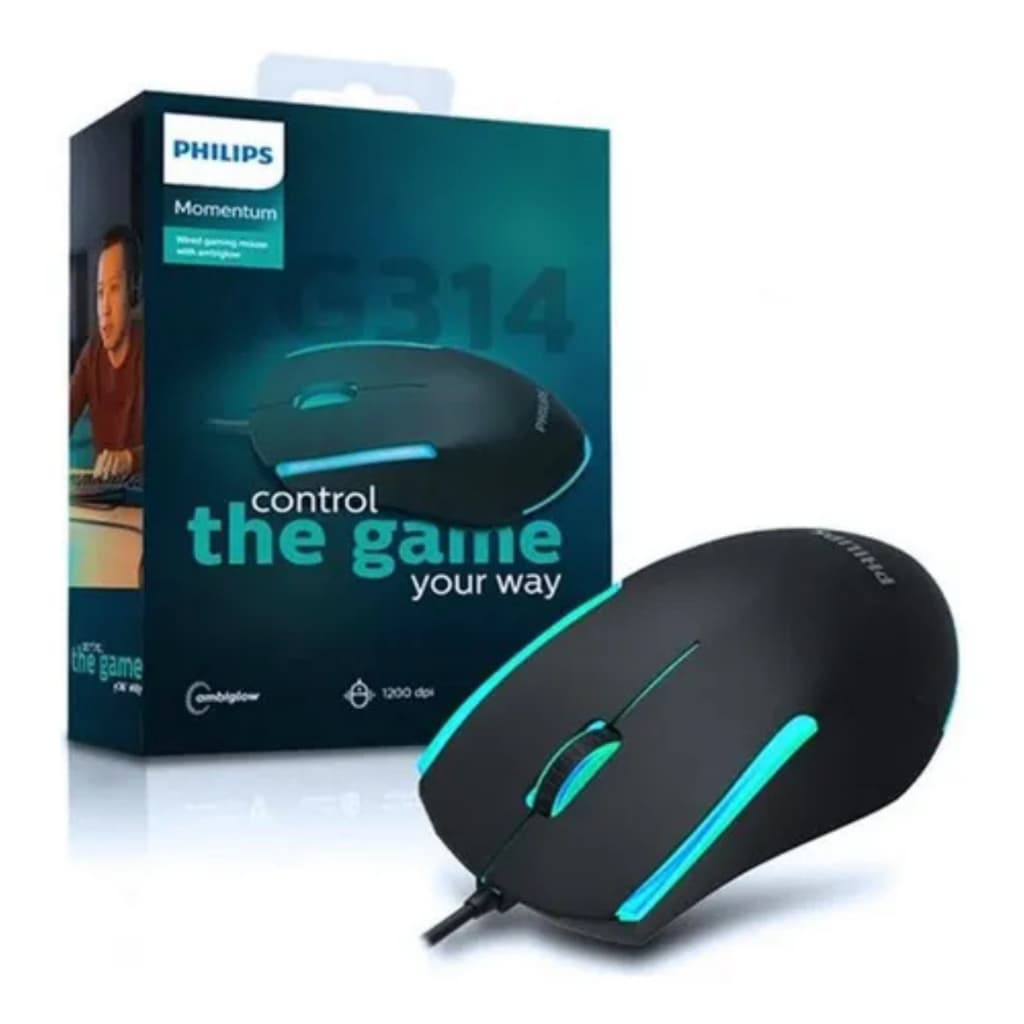 Mouse para jogo Philips Momentum SPK9314 G314 preto