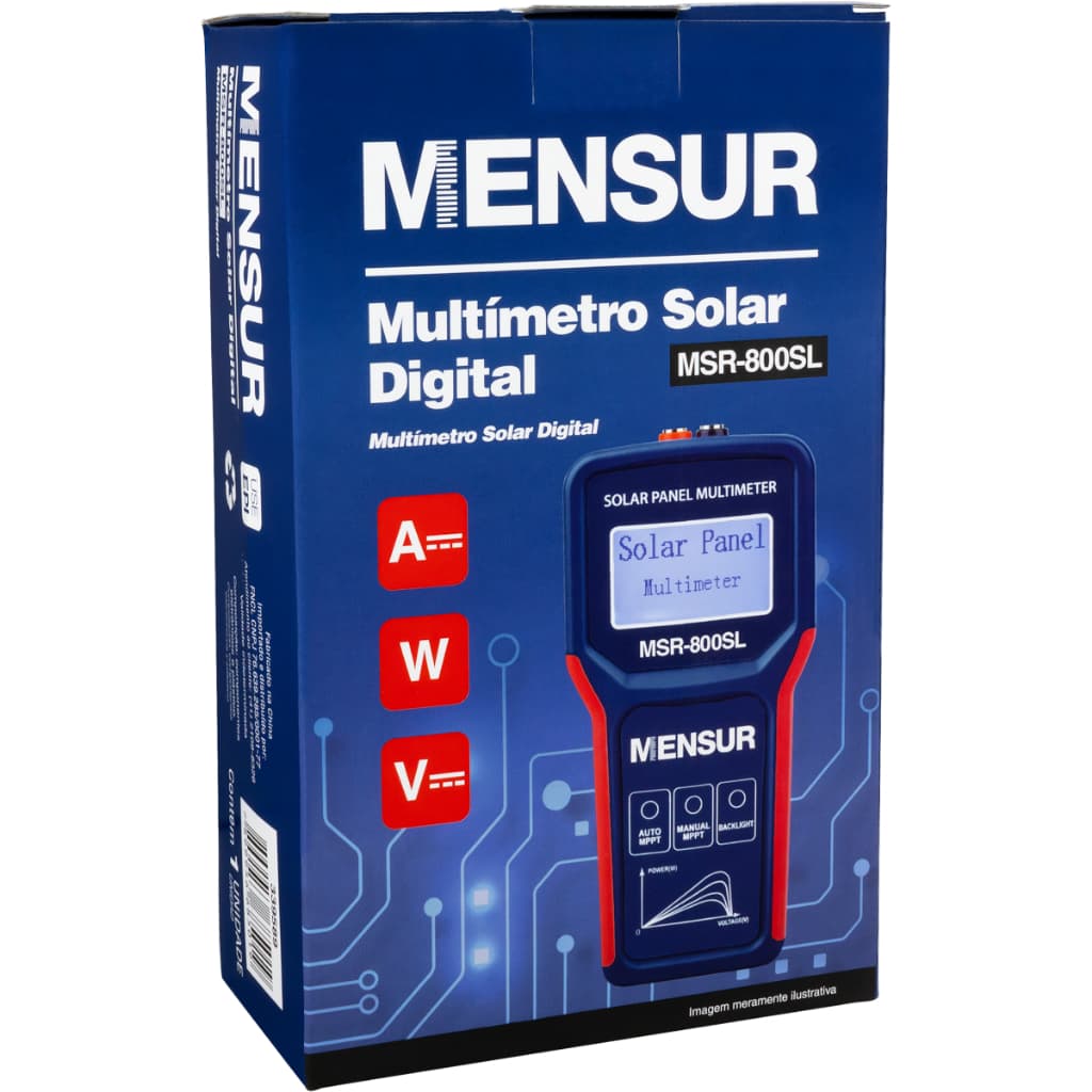 Multímetro Painel solar digital MSR-800SL