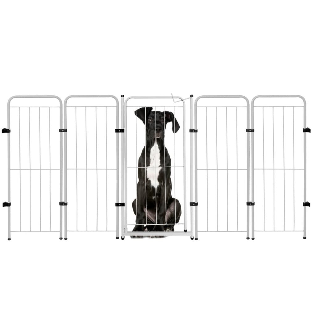 Cercado Grade 195x98cm Portão + 4 Módulos Segurança Pet Cães Cachorro