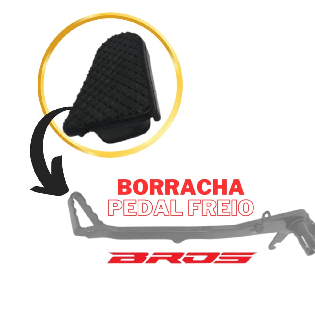 Borracha Pedal de Freio Moto Bros 125 150 160 XRE 300 Antiderrapante Acessório Reposição Resistente