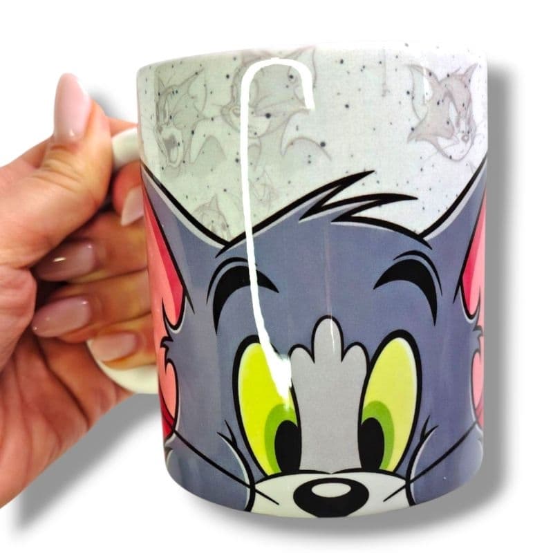 Caneca Tom com Bocão em Baixo | Caneca Divertida de Desenho Animado, Presente Criativo | Tom e Jerry