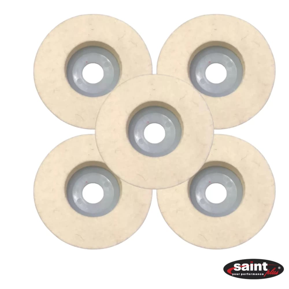 Kit 5x Feltro Disco Flap 115mm Polir Inox Mármore Granito Porcelanato Saint