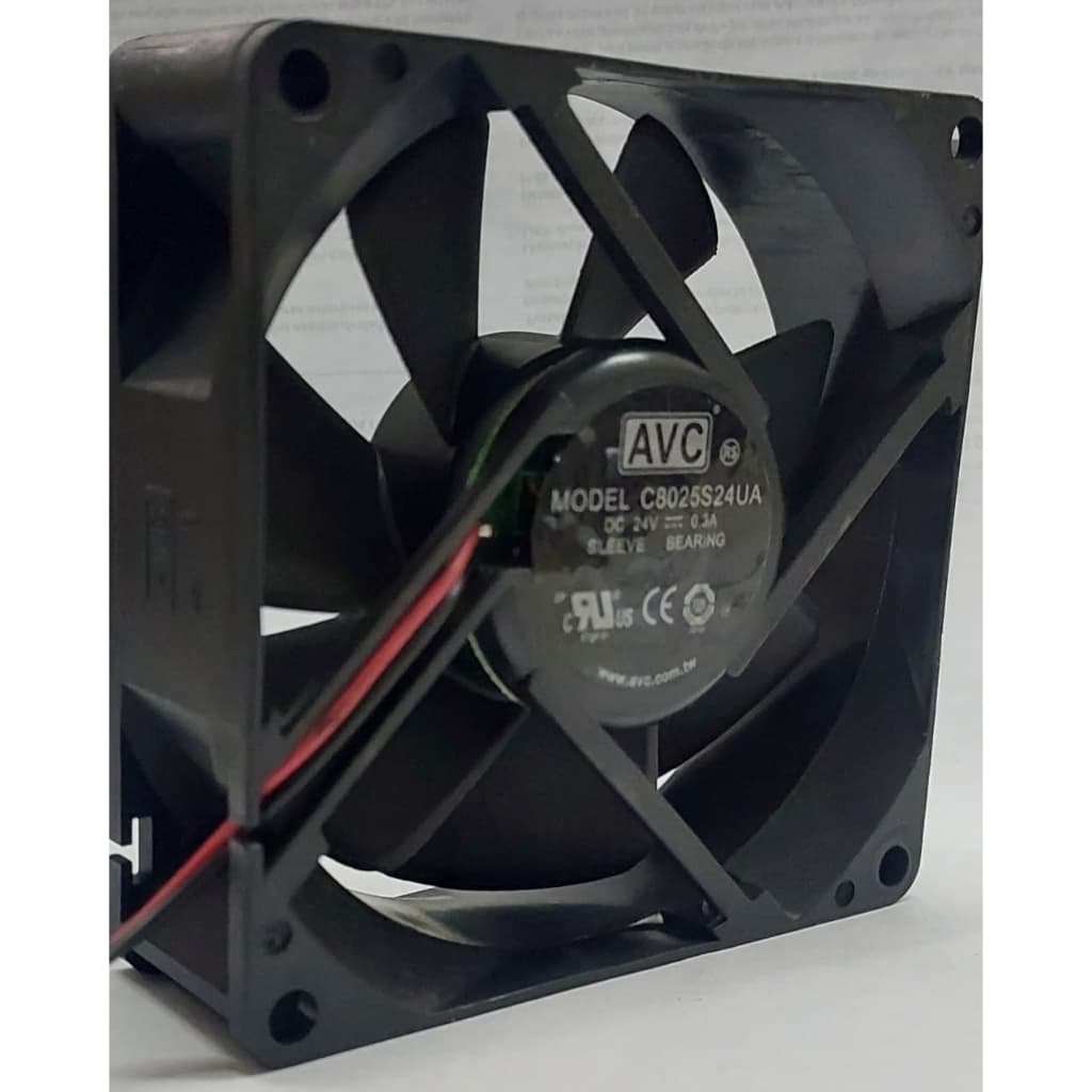 Microventilador Avc 24V 0.30Aa 80x25mm Modelo C8025s24ua 2 Fios Silencioso