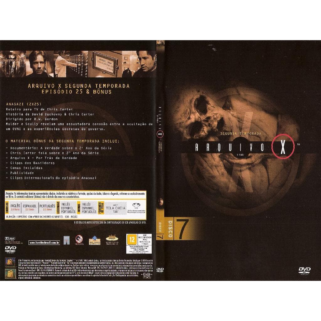 DVD - Arquivo X - Segunda Temporada  Volume 7  Seminovo Item de Colecionador