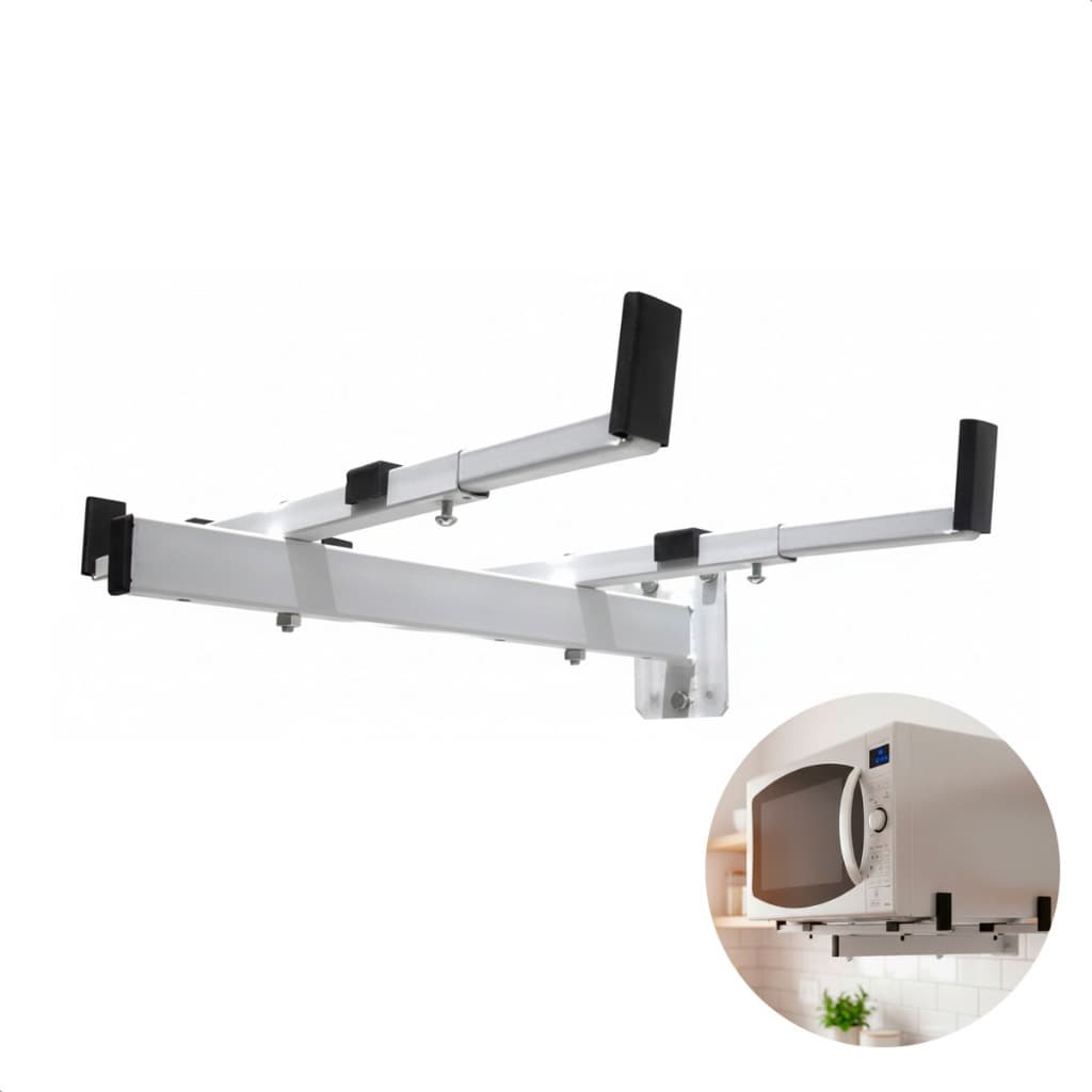 Suporte Para Microondas Forno Elétrico Branco Parede Ajustável Aço Carbono