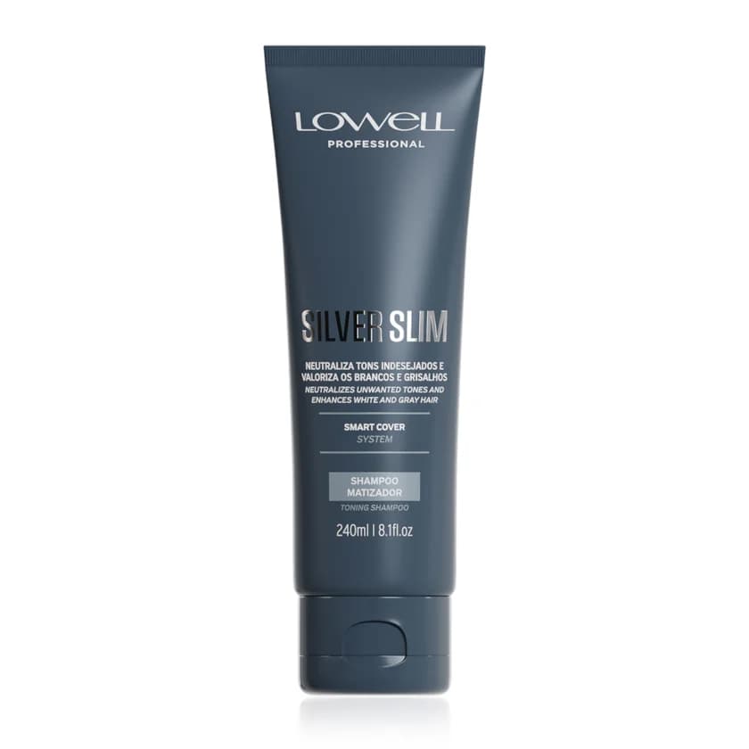 Shampoo Cabelo Grisalhos Lowell Novo Silver Slim 240ml