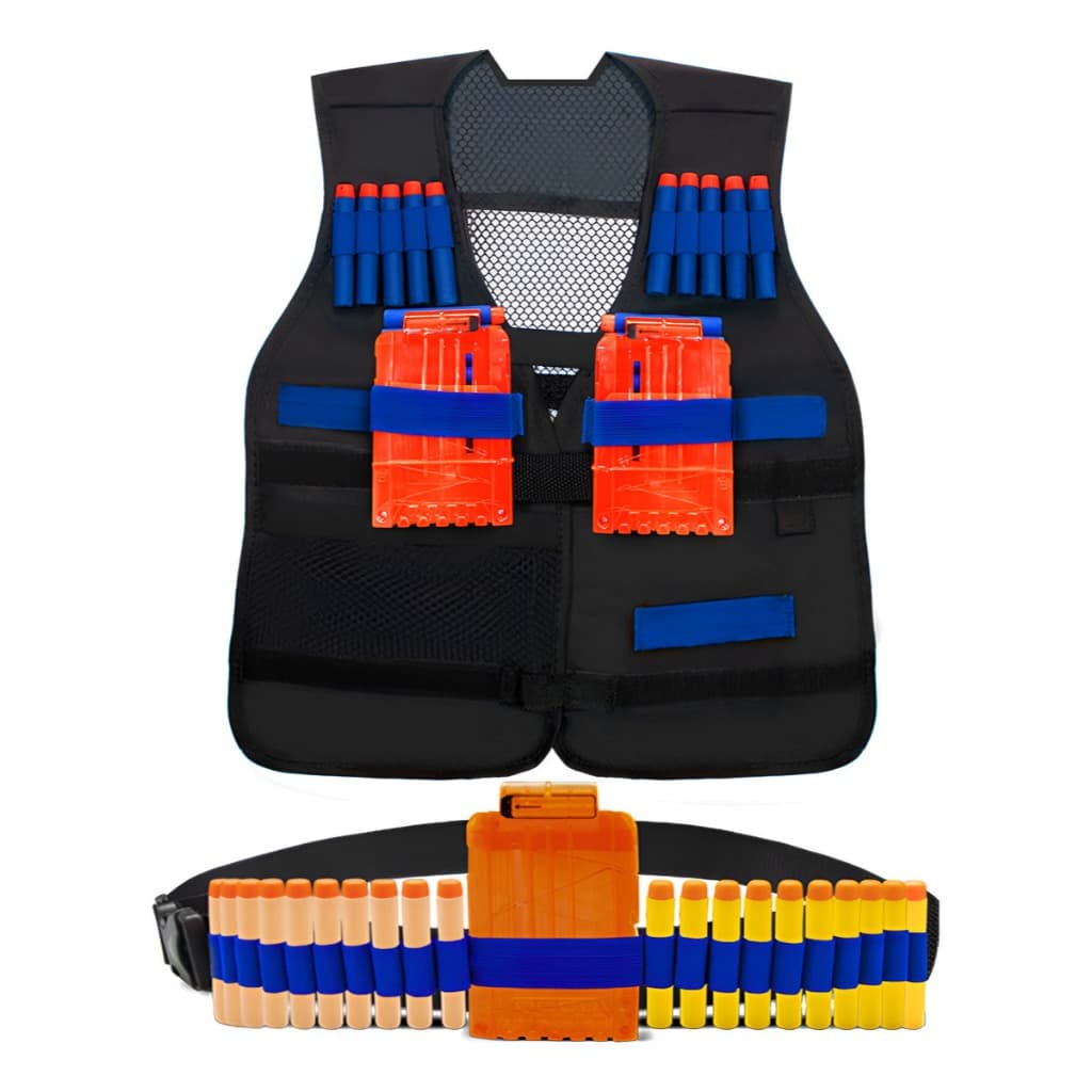 Kit Colete Infantil + Cinto Tático Para Nerf