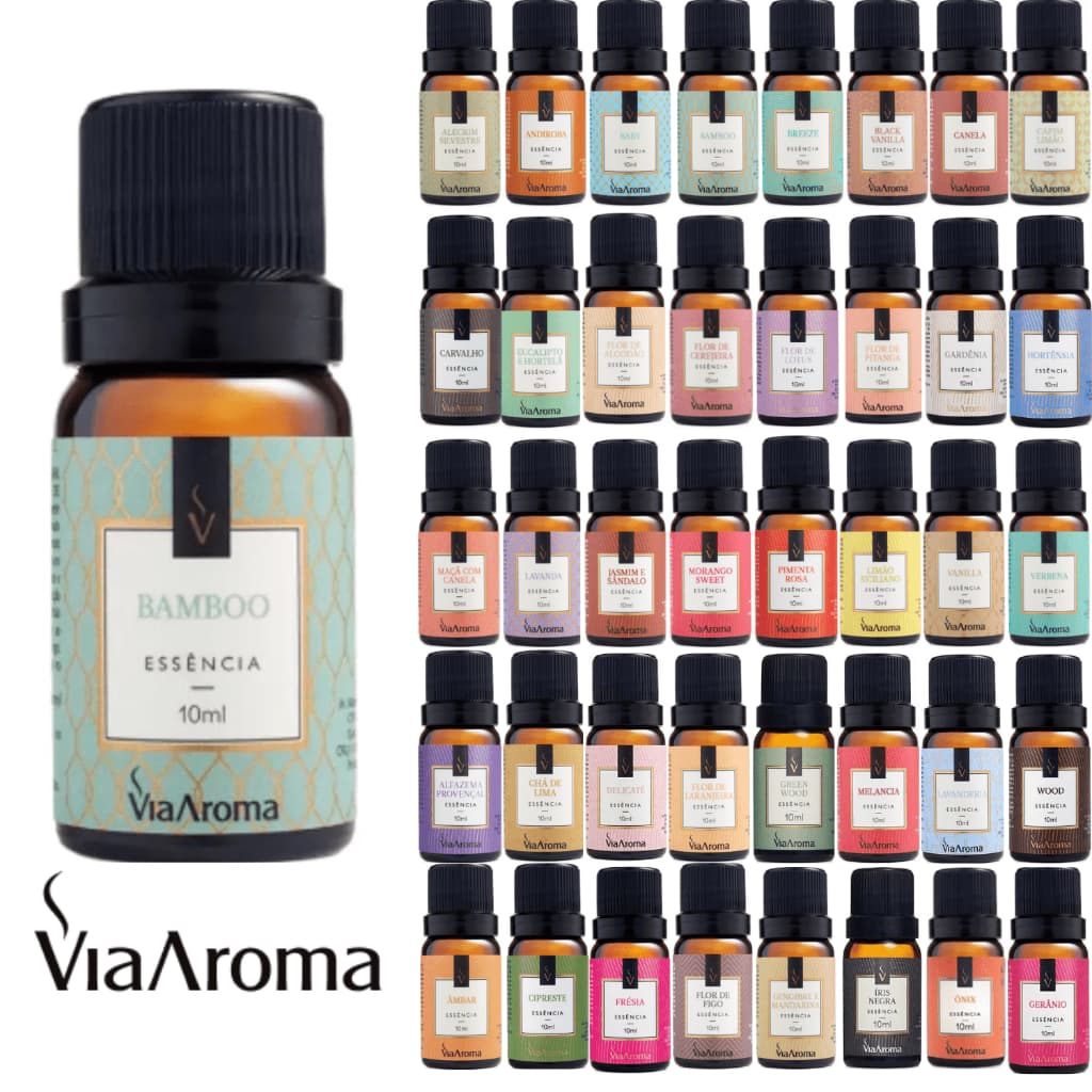 Essência Via Aroma Para Aromatizador Difusor de Ambiente Elétrico 10ml - Linha Completa