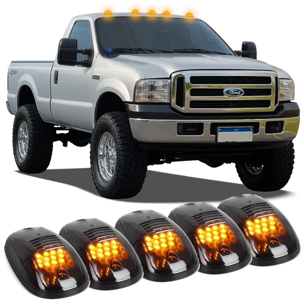 Kit 5 Cablight Led Enfeite Camionete Luz Teto Cabine Cab Light Dodge Ram F250 Silverado Hilux S10 F1000 Ranger