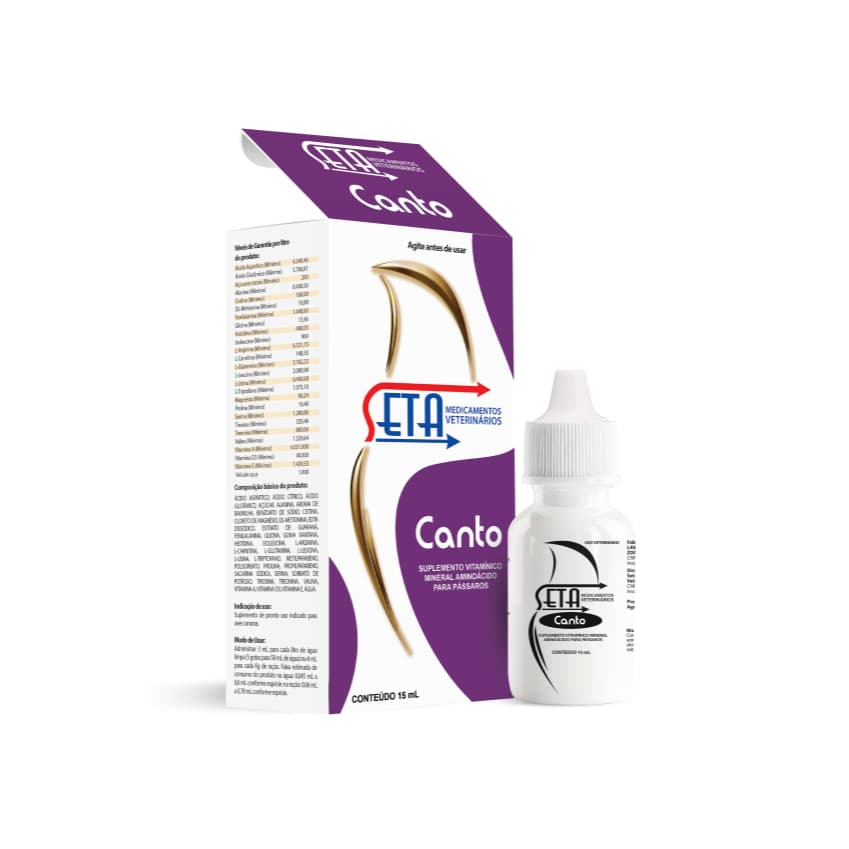 Suplemento Vitamínico Canto Pássaros Canoros - Seta - 15ml