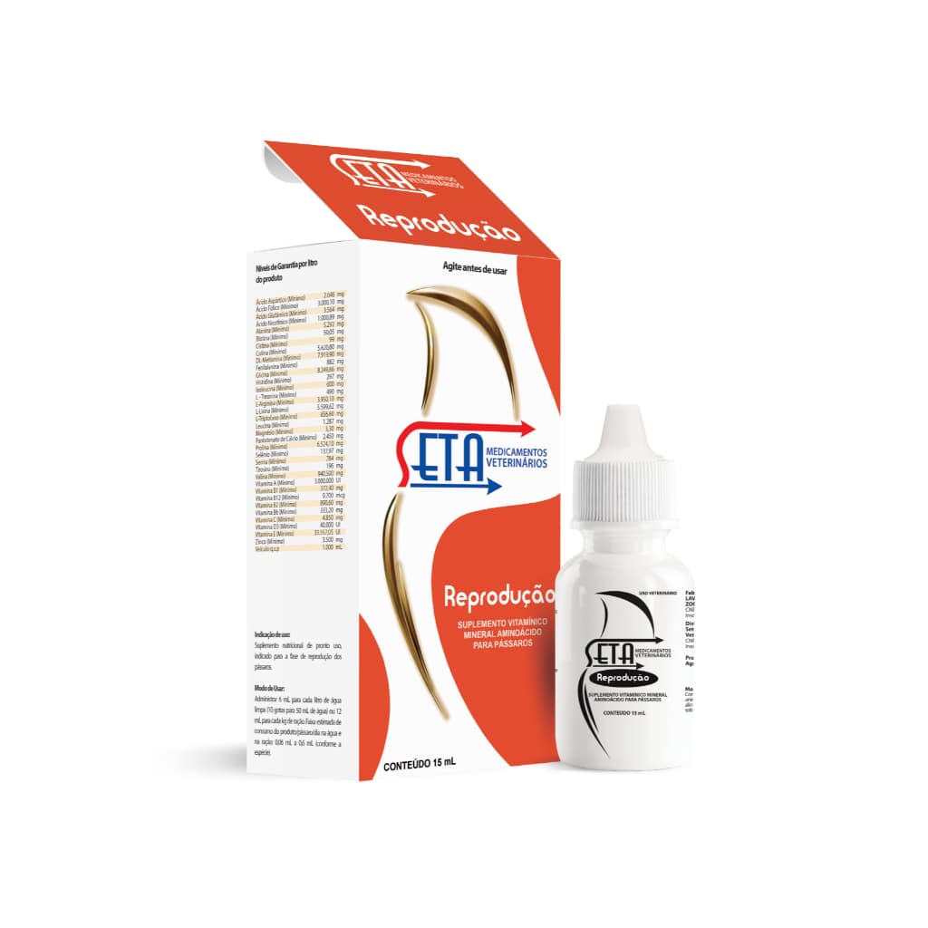 Suplemento Para Pássaros - Reprodução - Seta - 15ml