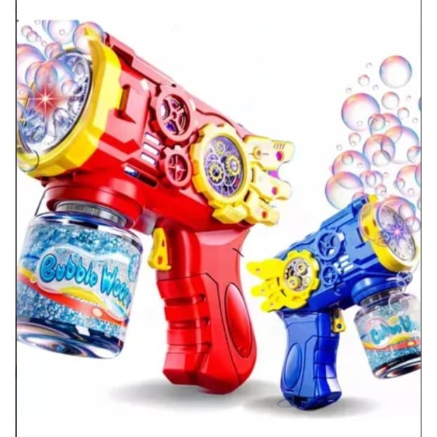 Brinquedo Maquina Bolha De Sabão Pistola Automática Vermelho