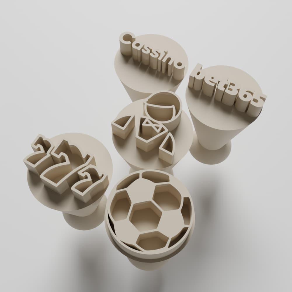 Kit com 5 Carimbos para docinhos/brigadeiro - Cassino