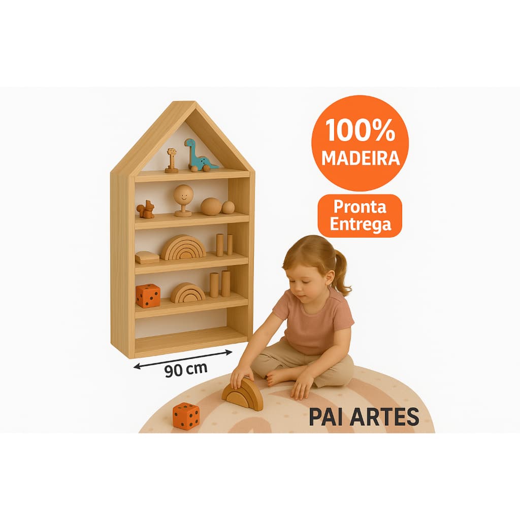 Pai art's Casinha de Bonecas  90x50x20 100%MADEIRA
