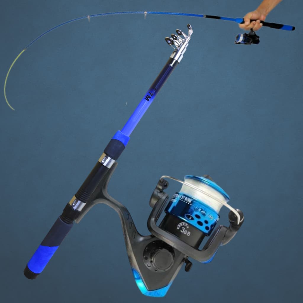 Kit Pesca barato Vara telescópica 10kg com Molinete