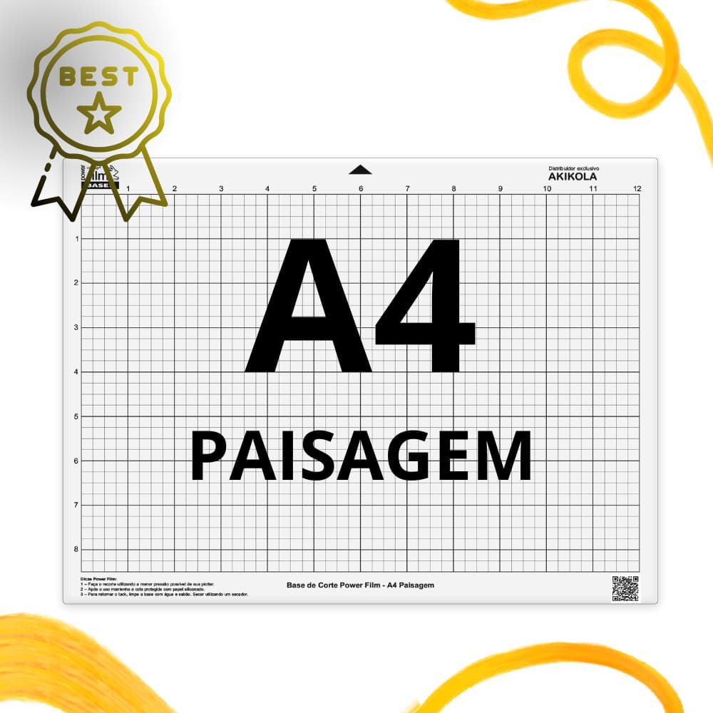 Base de Corte A4 Paisagem 21 x 29 cm Corte em Papel Compativel Silhouette
