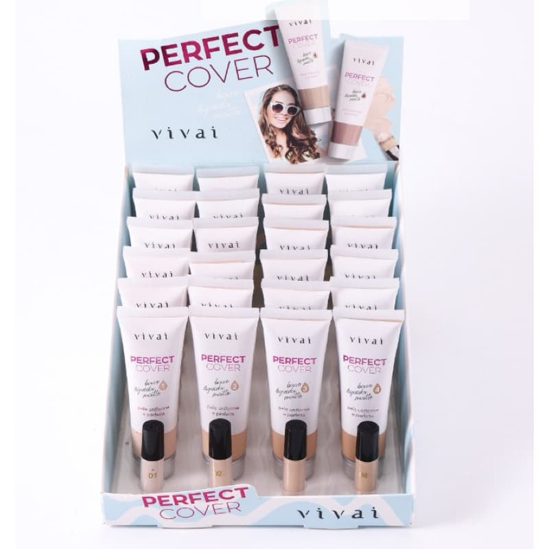 Base Líquida Perfect Cover Vivai - cores claras e médias