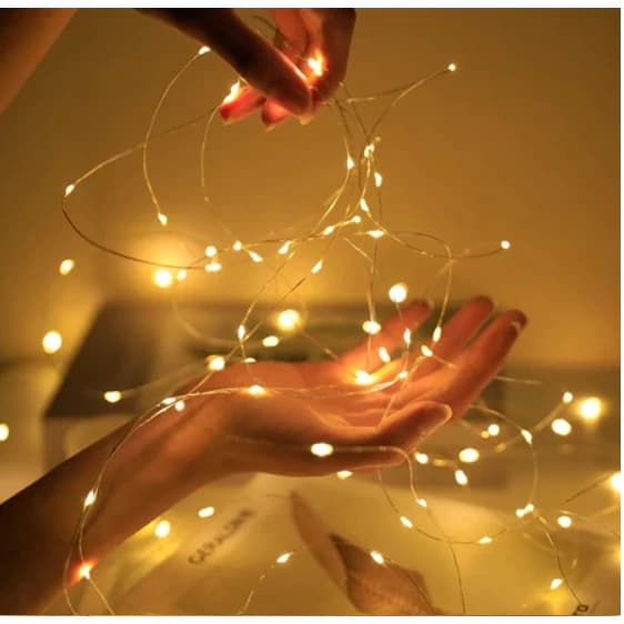 Fio Fada Luminária Pisca Natal Led Decoração Cordão Luz Buquê Brilho Luz Festa Jogo Aniversário
