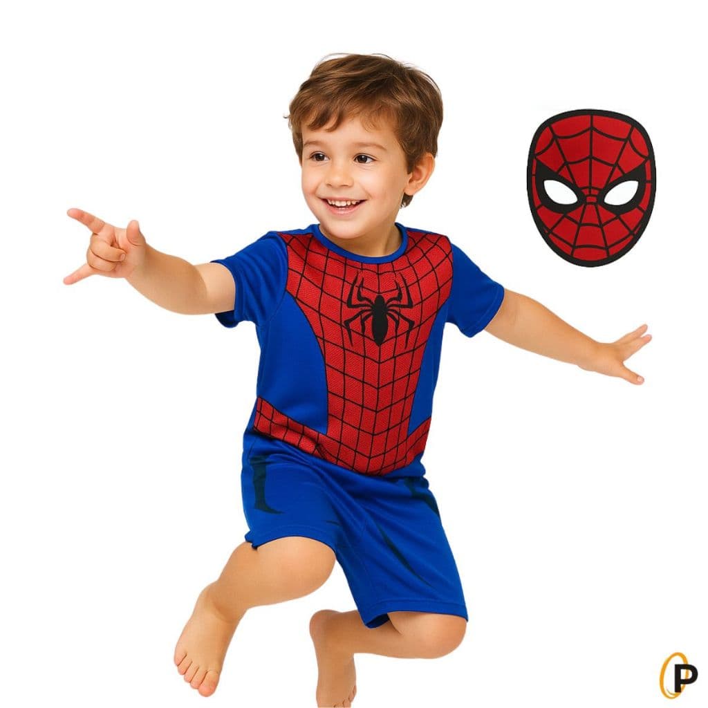 Roupa Fantasia Infantil Homem Aranha Traje Herói Aranha Spider