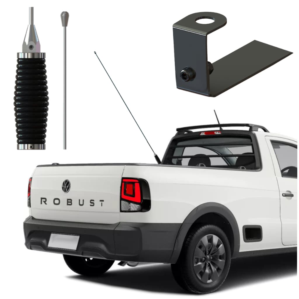 Antena Px Enfeite Camionete + Suporte Strada Saveiro Robust Stradinha S10 Hilux Ranger F250 F1000 Caminhonete Camioneta