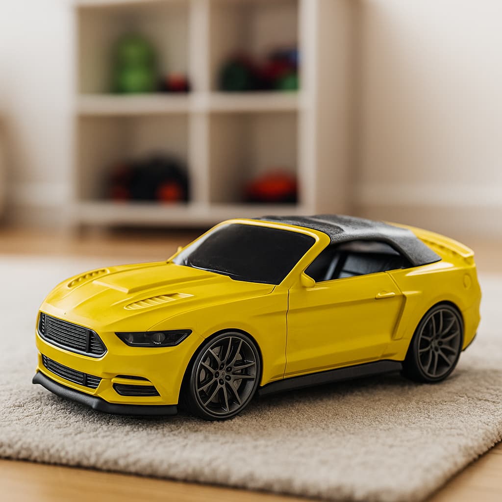 Carrinho Grande Speed Car Amarelo Esportivo Conversível Brinquedo Infantil Menino Criança Roda Livre