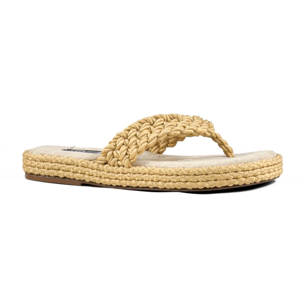 Sandalia Chinelo Flat Rasteira Dedo Cordas Tranças Verão
