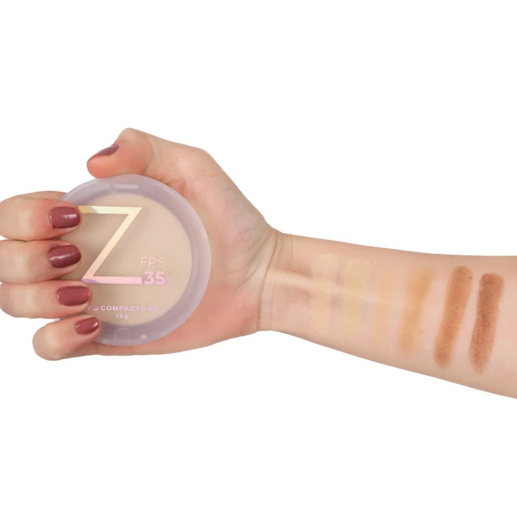 Pó Compacto Zanphy com FPS 35 - Pele protegida e impecável #escolha a sua cor