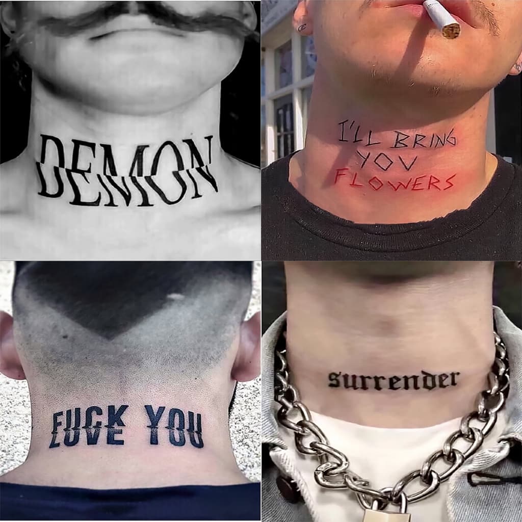 Tatuagem Fake Temporária Removível Frases 12x8cm Novas de Efeito Masculino Feminino