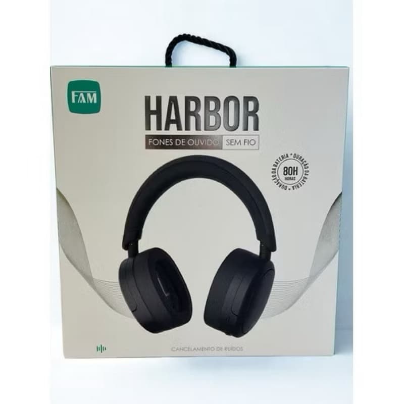 Fone De Ouvido Sem Fio A068 Da Fam Preto Bateria De 80 Horas