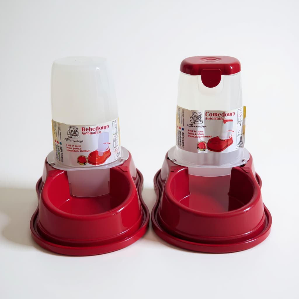 Comedouro e Bebedouro Automático 1600 ml Com Trava Recipiente Pote Para Ração Comida Gato Cachorro