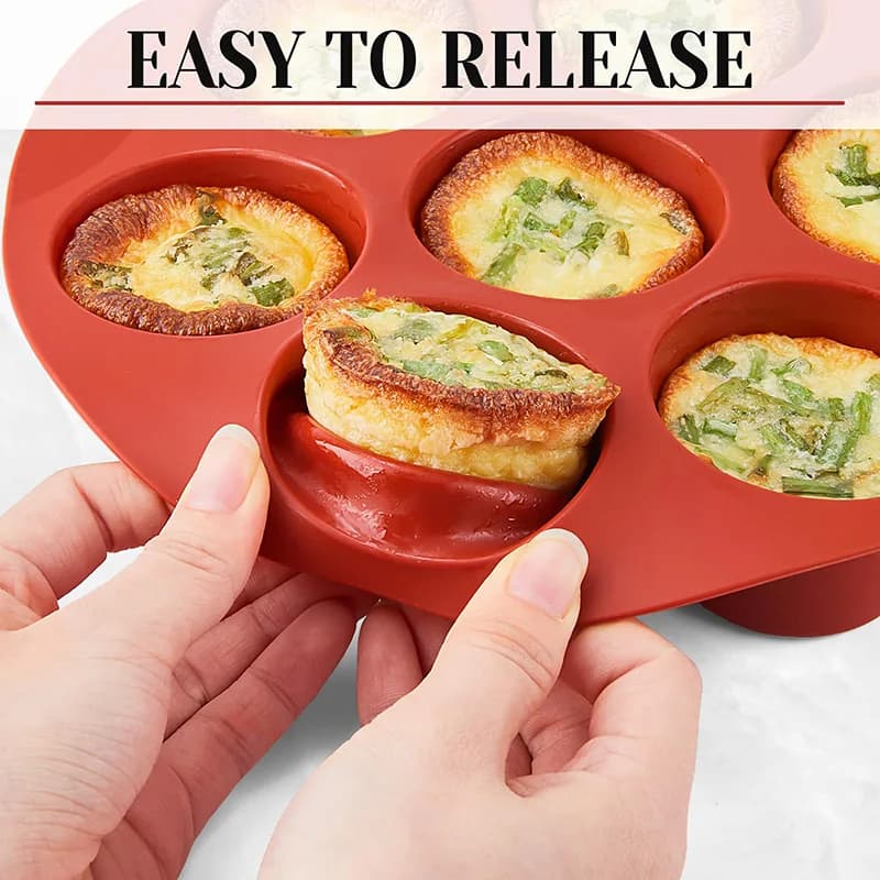 Forma Silicone Para Air Fryer Mini Bolo Moldes Cupcake Cozinha Antiaderente Não Gruda Muffin e Doces