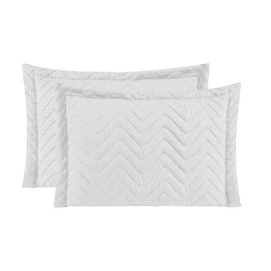 Kit 04 Capa Porta Travesseiro Fronha Matelasse (02 PAR) 70CM x 50CM BRANCO
