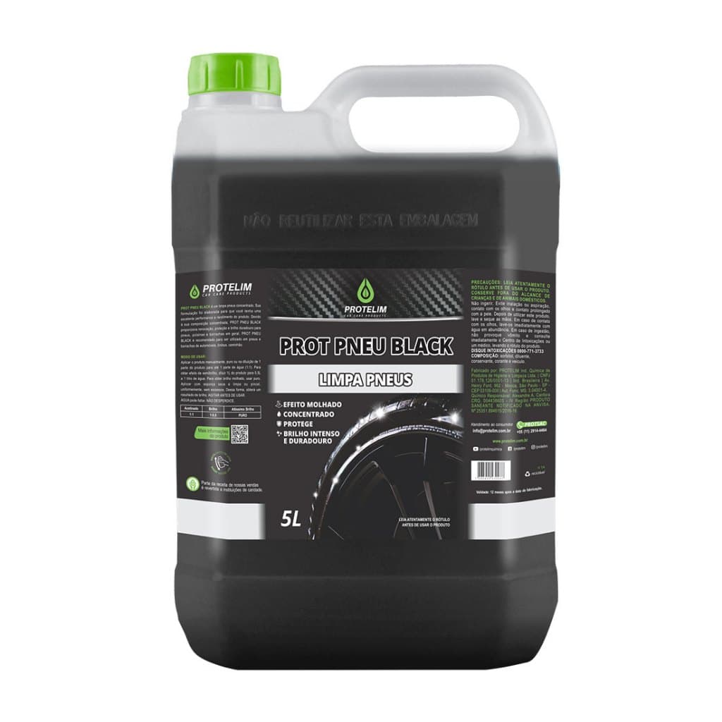 Pretinho Limpa Pneu Prot Pneu Black Protelim 5L