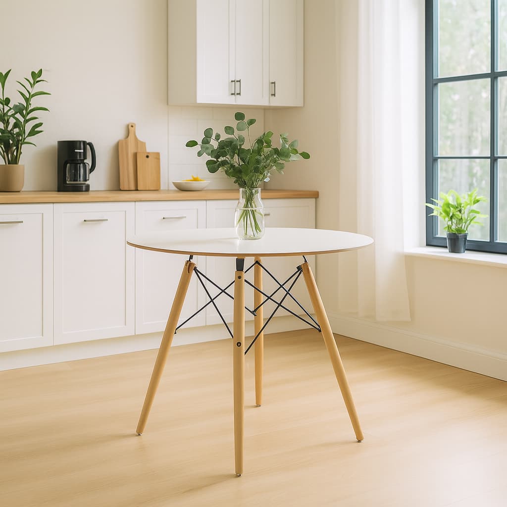 Mesa de Jantar Eames Redonda 90cm para Sala de Jantar e Cozinha - Seat&co