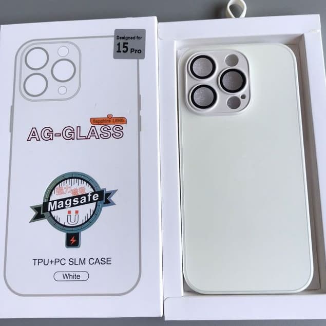 Capa Compatível Com iphone 11 normal 13 normal 15 normal 15 Pro/16 Pro Max Vidro Fosco,Anti-impacto