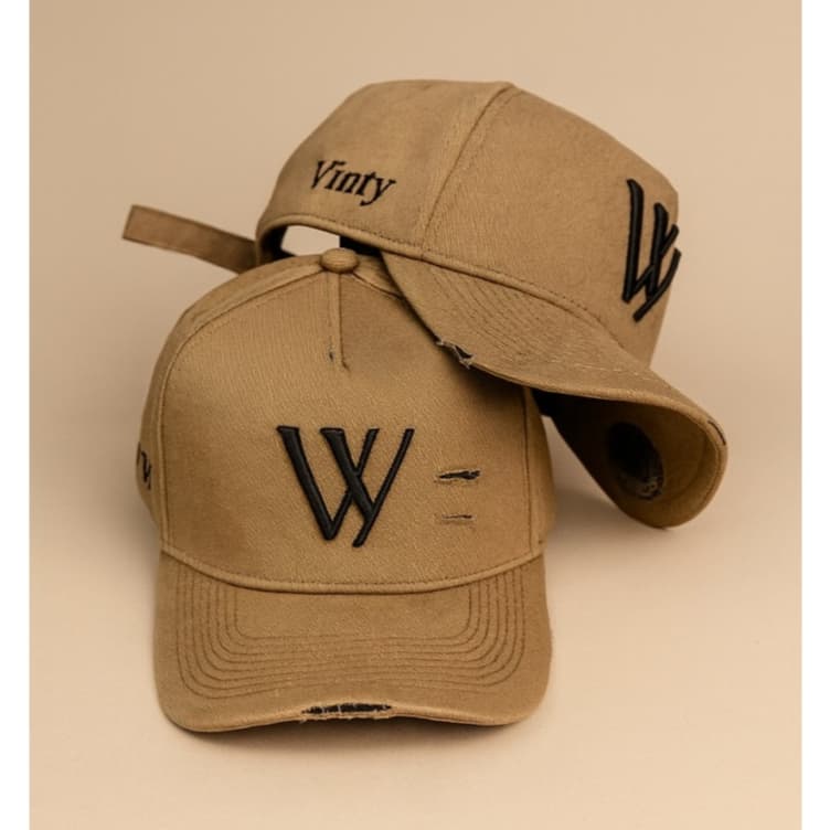 Boné VINTY ORIGINAL Destroyed Fecho Fitão Chapéu Unissex Rasgado Casual