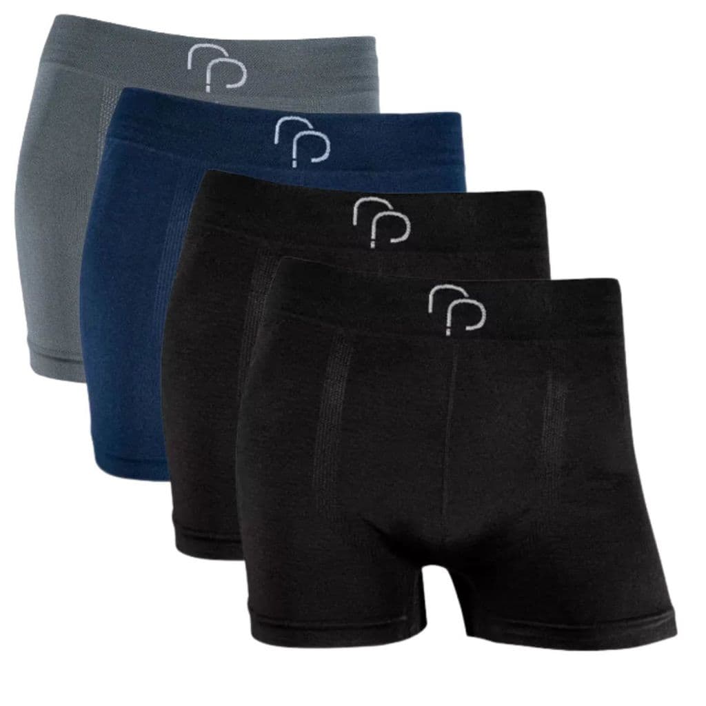 Kit 4 Cuecas Boxer Masculina Microfibra Sem Costura Adulto Elastano Lisa