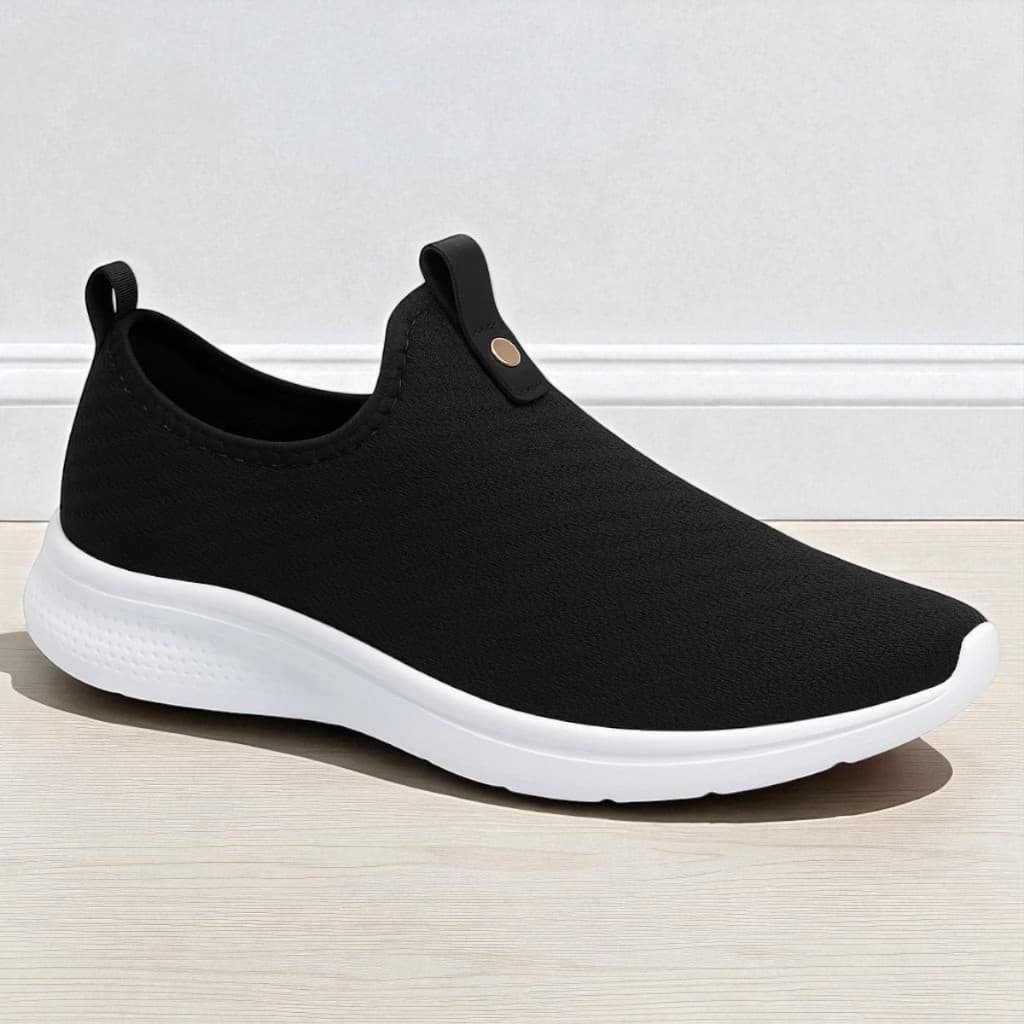 Sapato Feminino Calça Fácil Sem Cadarço Slip on Dia A Dia Ortopédico Leve e Confortável