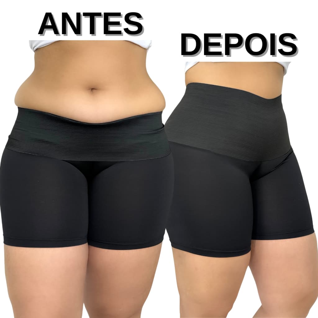 KIT 2 Cinta Short Anágua Segunda Pele Redutora De Medida Modeladora Feminino Alta Compressão Reduz Medidas