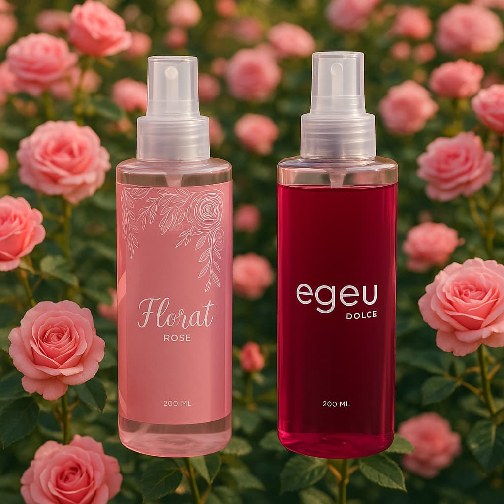 Dupla Perfect Body Splash Rose + Dolce 200ml cada Feminino.
