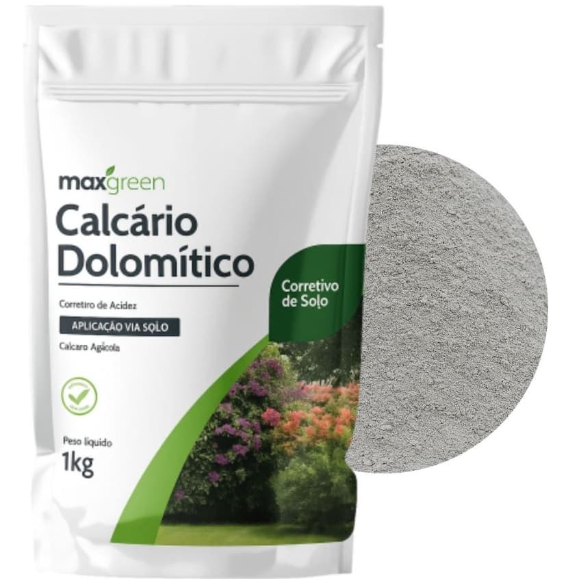 Calcario Dolomítico 1Kg Maxgreen Forth Corretivo De Solo