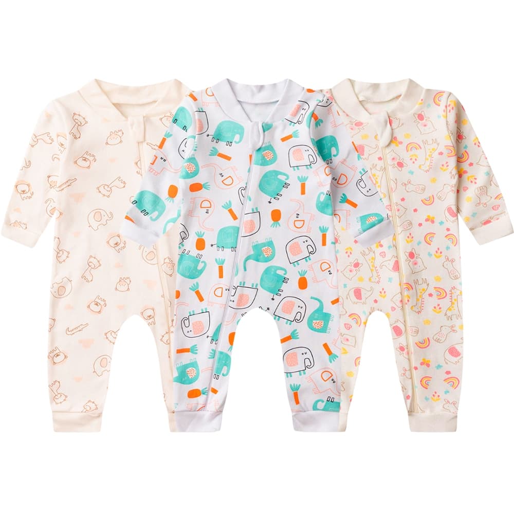Macacão Bebê Estampado com Zíper Menino e Menina (RN/P/M/G/1)