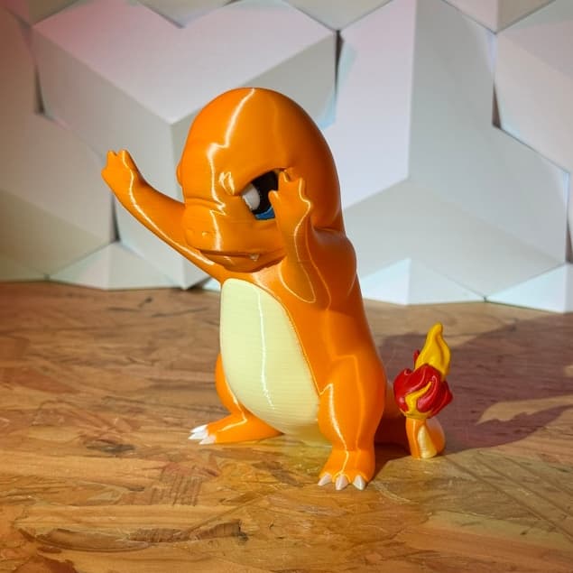 Charmander - Pokémon para Vidro - Peça decorativa para Gabinete e Janelas.