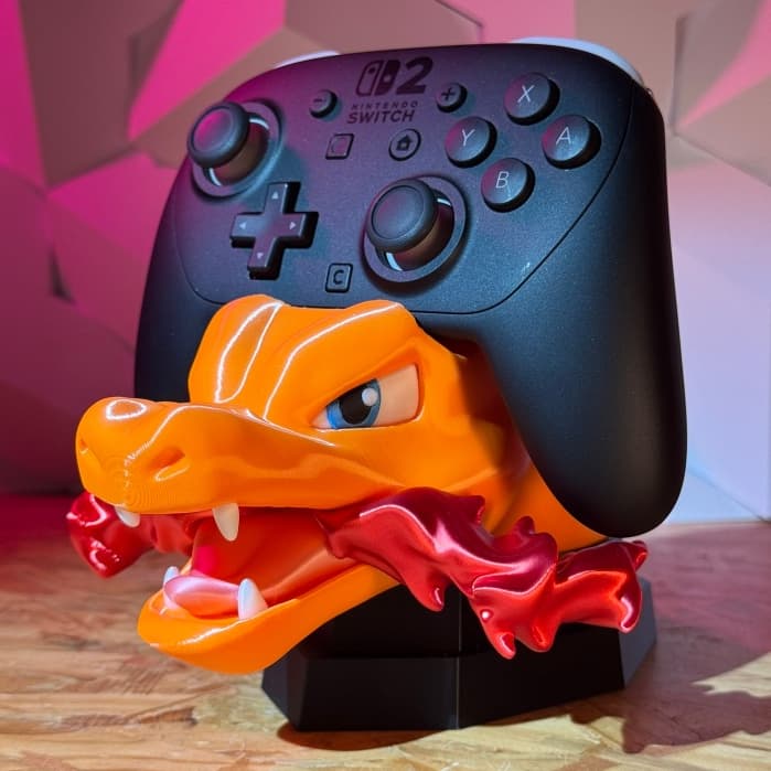 Charizard Fogo - Suporte de controle - PlayStation, Xbox, Switch - Pokemon - Decoração colecionável Premium