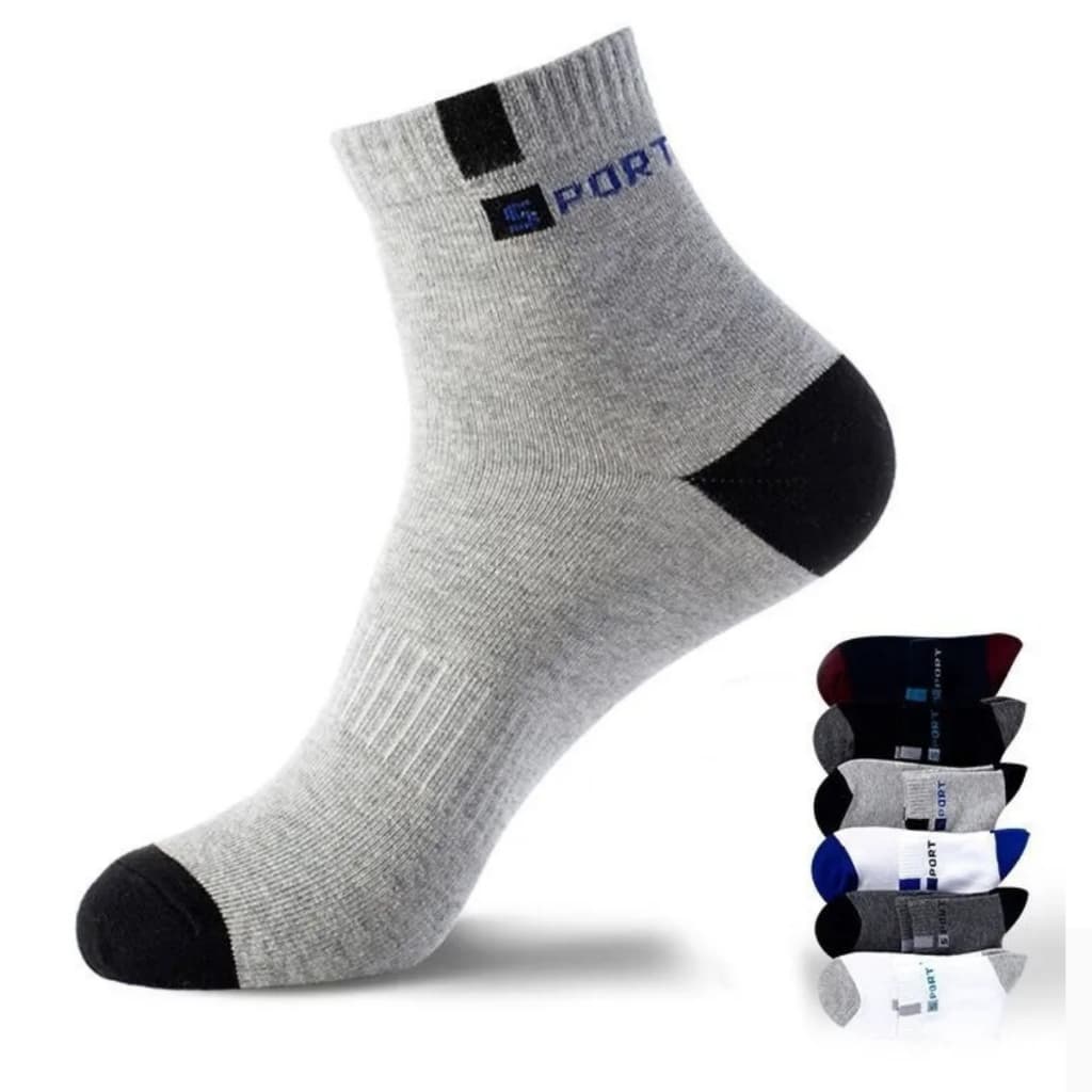 Kit 6 Pares Meias Cano Médio Masculinas 37 A 42 Premium Academia Cores Esportivas Qualidade Confortável