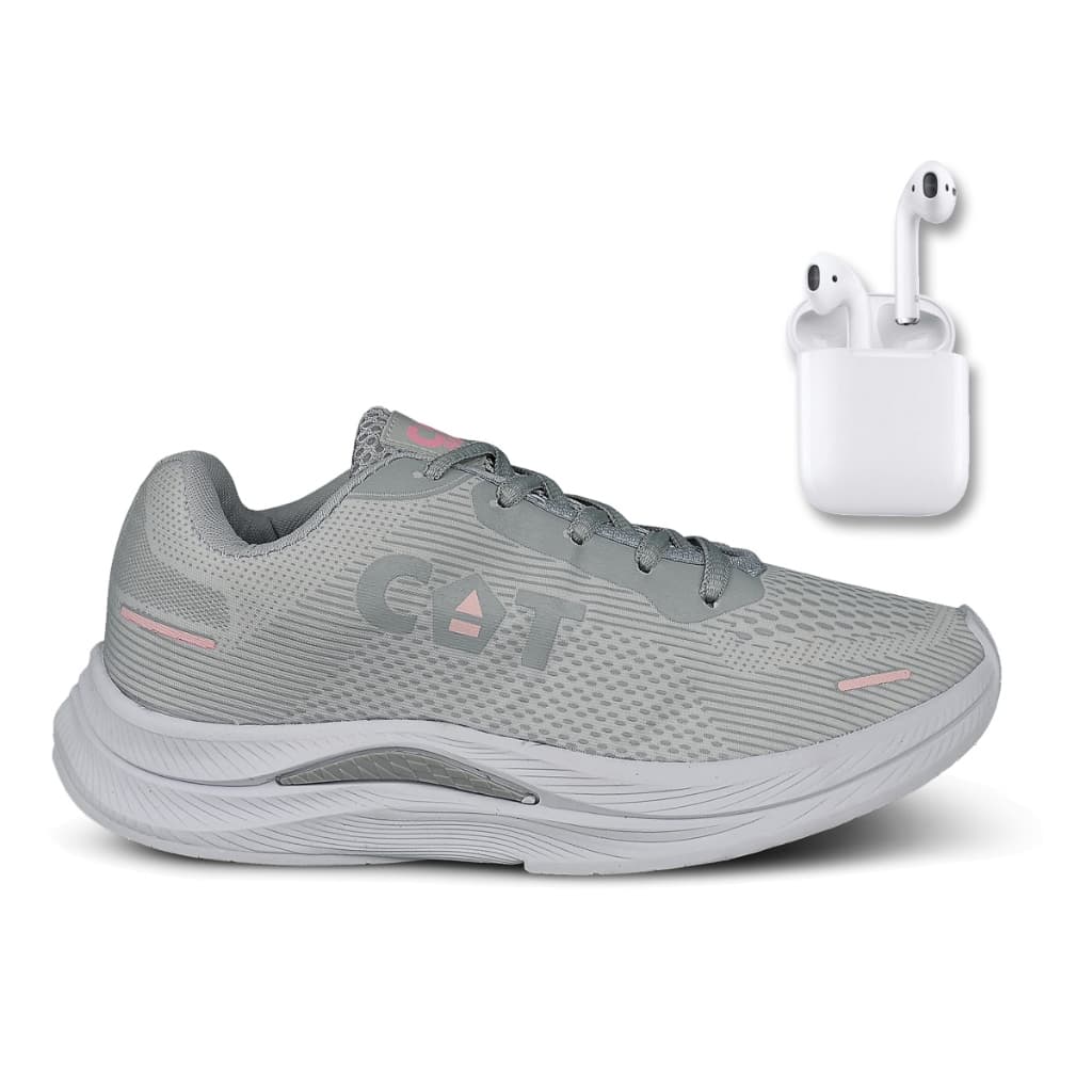 Tênis Feminino Catboots High Caminhada Academia Corrida Esporte + Fone LojaEvolution