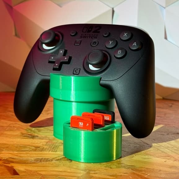 Cano Super Mario - Suporte de controle e cartucho de Switch - PlayStation, Xbox, Switch - Decoração colecionável Premium
