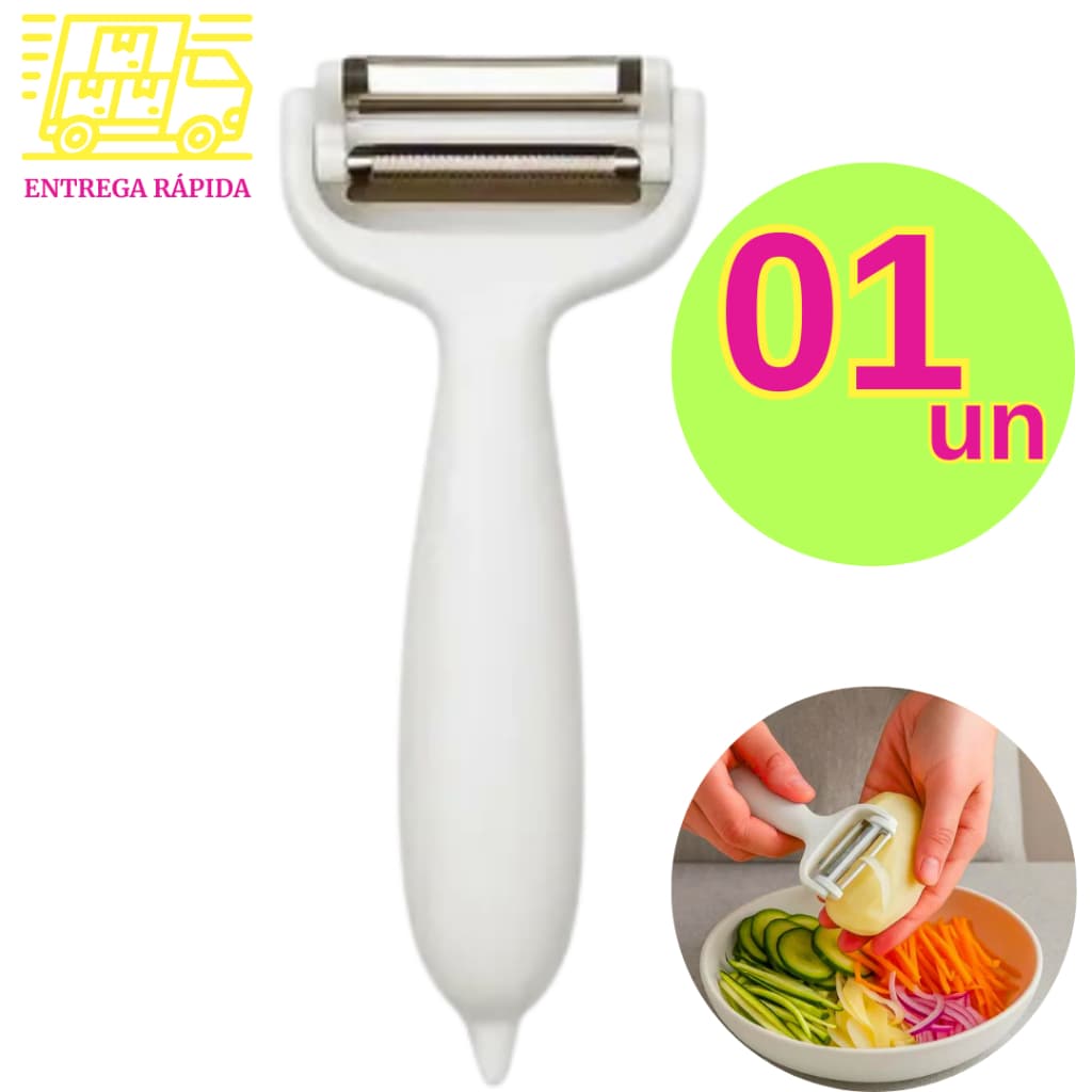 Descascador Legumes e Frutas Premium Profissional 3 em 1 Multifuncional Manual Utensílios Cozinha