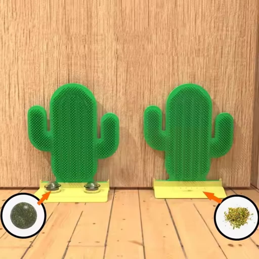 Arranhador Pet Gatos Cactos Duas Bolas De Catnip.